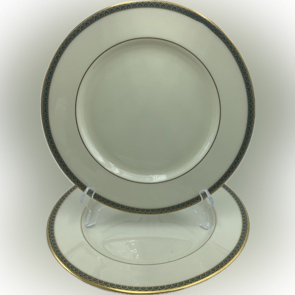 Two Vintage Lenox Patriot Dinner Plates